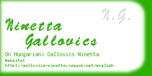 ninetta gallovics business card